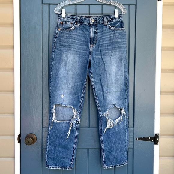 Abercrombie & Fitch Annie Girlfriend Distressed Jeans-Size 6R (28) - Picture 1 of 7